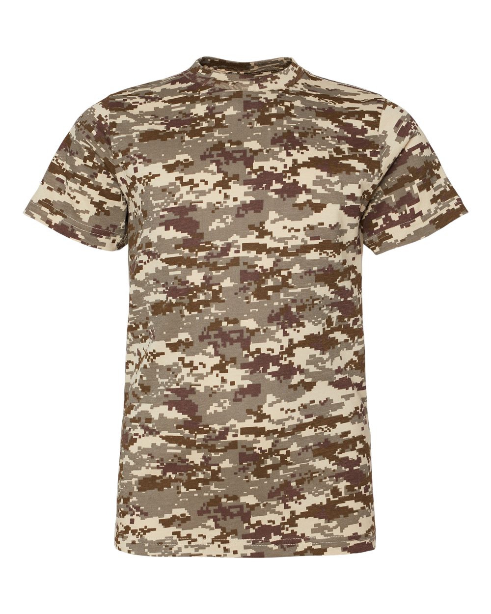 Youth Camouflage T-Shirt - Front - B10338732 - Sand Digital