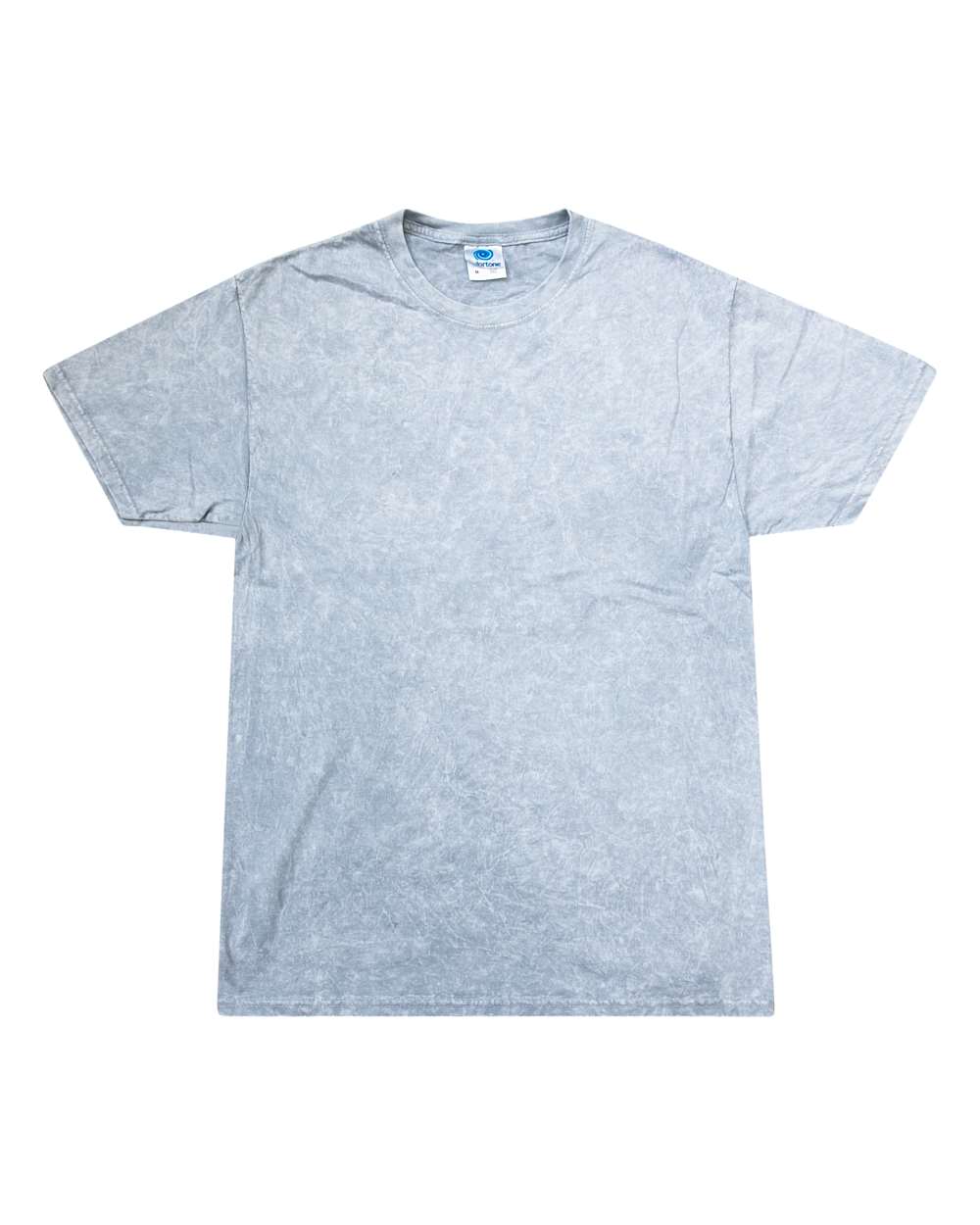 Unisex Mineral Wash T-Shirt - Front - B10202353 - Mineral Silver