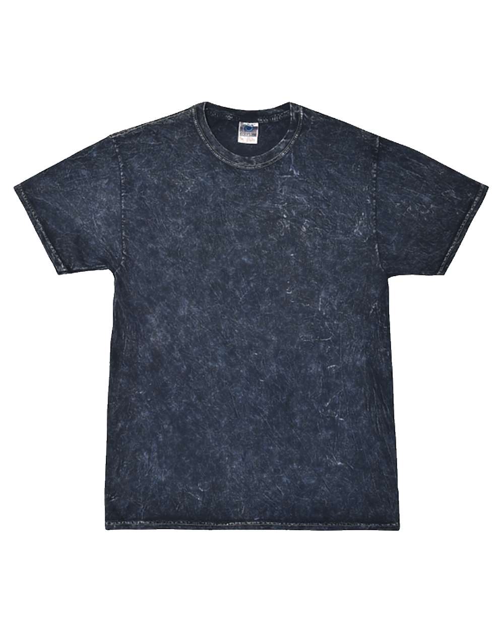 Unisex Mineral Wash T-Shirt - Front - B10202653 - Mineral Navy