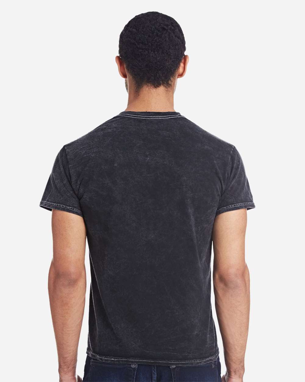 Unisex Mineral Wash T-Shirt - OnModelBack - B10202503 - Mineral Black