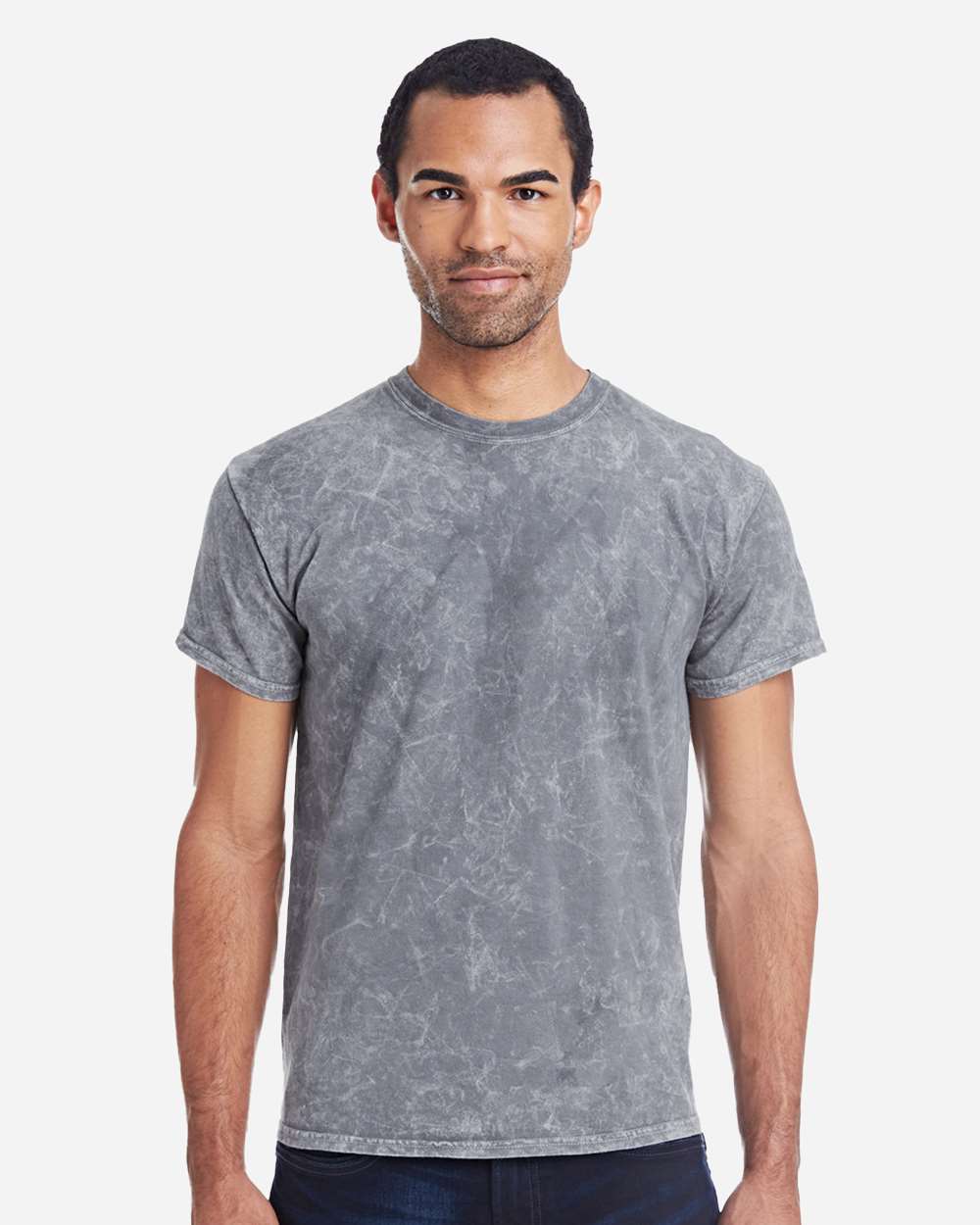 Unisex Mineral Wash T-Shirt - OnModelFront - B10202583 - Mineral Grey