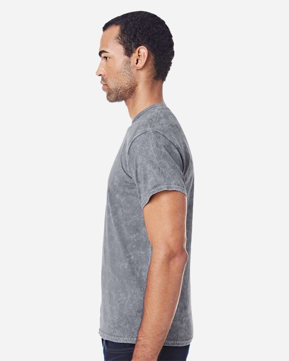 Unisex Mineral Wash T-Shirt - OnModelSide - B10202583 - Mineral Grey