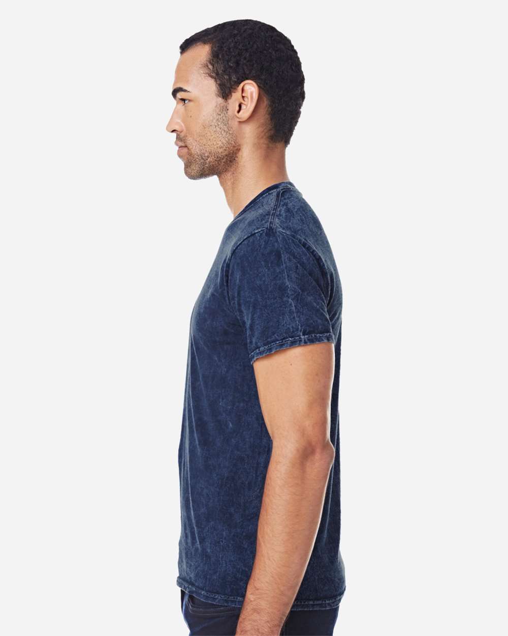 Unisex Mineral Wash T-Shirt - OnModelSide - B10202653 - Mineral Navy