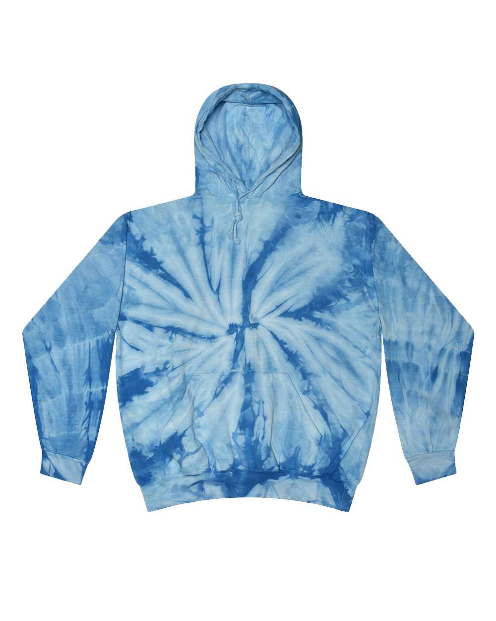 Unisex Tie-Dyed Hooded Sweatshirt - Front - B10602283 - Spider Baby Blue