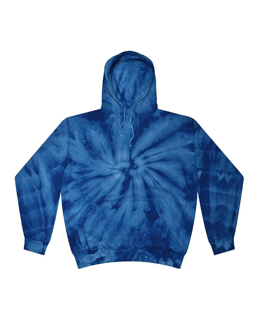 Unisex Tie-Dyed Hooded Sweatshirt - Front - B10602753 - Spider Royal