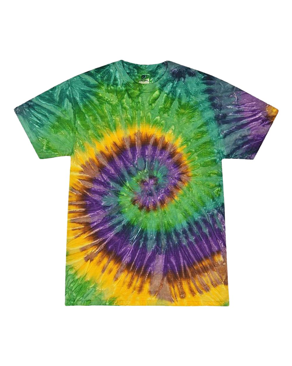 Youth Multi-Color Tie-Dyed T-Shirt - Front - B11002014 - Mardi Gras