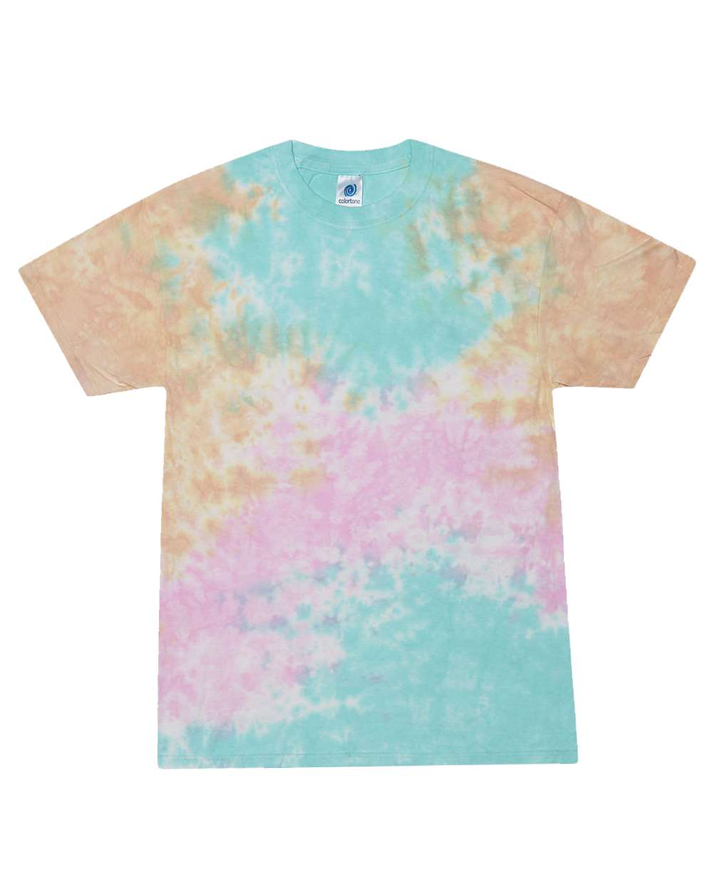 Youth Multi-Color Tie-Dyed T-Shirt - Front - B11002104 - Snow Cone