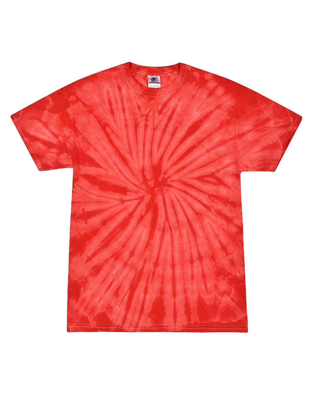 Youth Multi-Color Tie-Dyed T-Shirt - Front - B11002144 - Spider Red