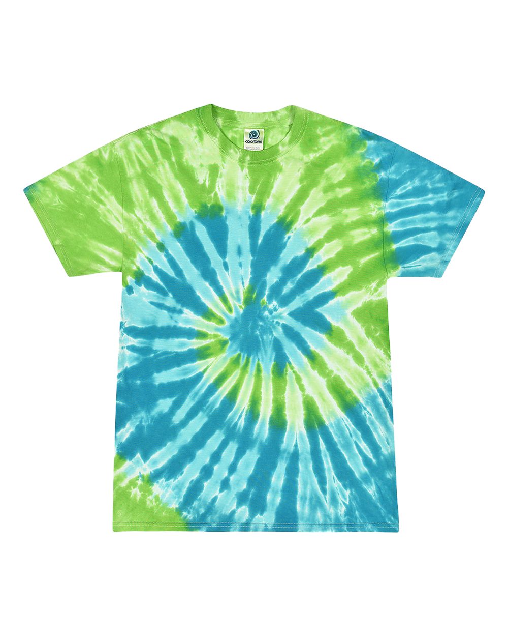 Youth Multi-Color Tie-Dyed T-Shirt - Front - B11002174 - Saint Lucia