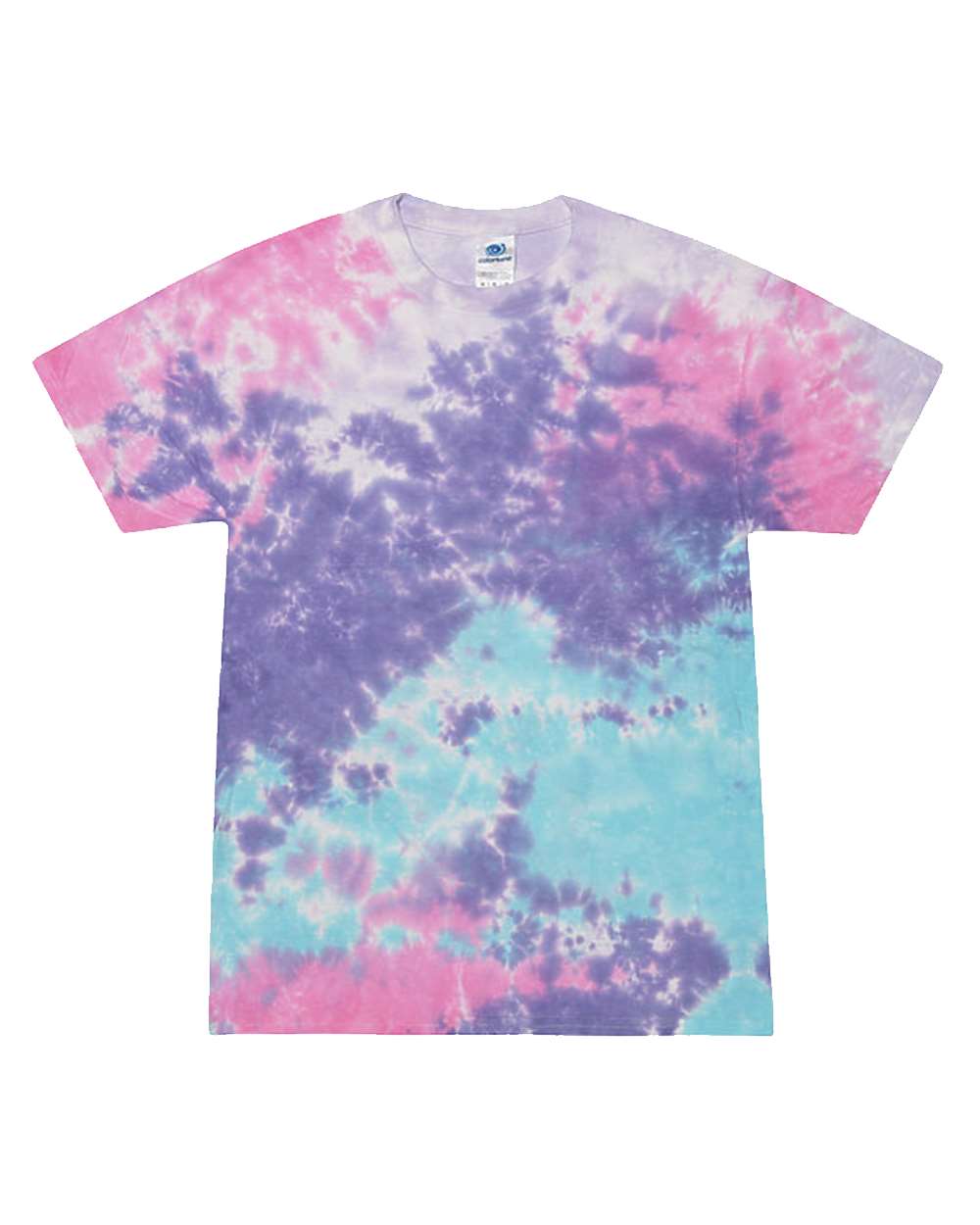 Youth Multi-Color Tie-Dyed T-Shirt - Front - B11002184 - Cotton Candy