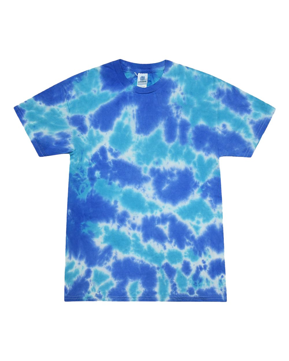 Youth Multi-Color Tie-Dyed T-Shirt - Front - B11002224 - Multi Blue