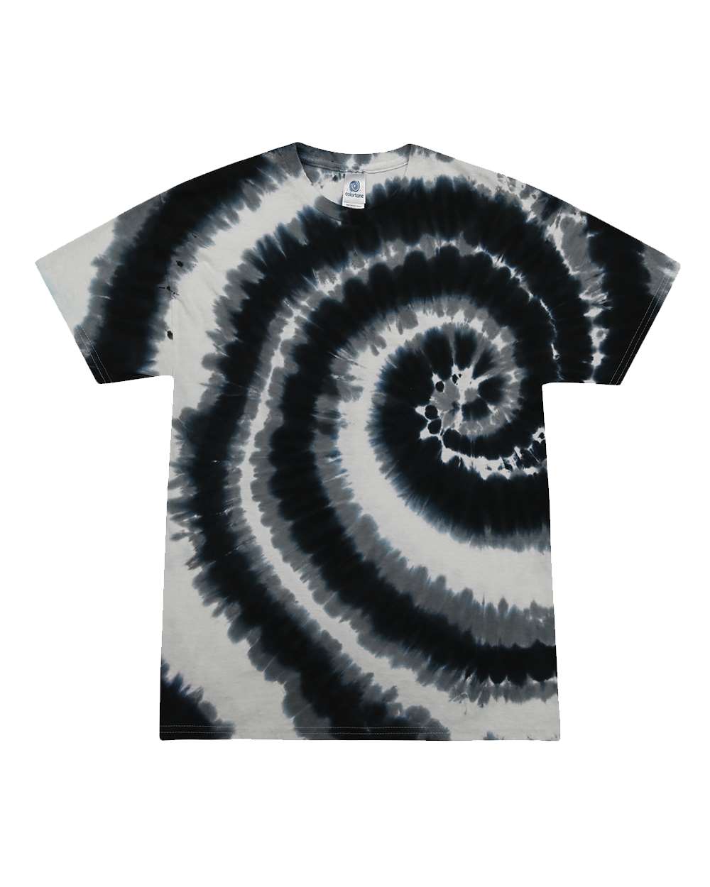 Youth Multi-Color Tie-Dyed T-Shirt - Front - B11002304 - Swirl Black
