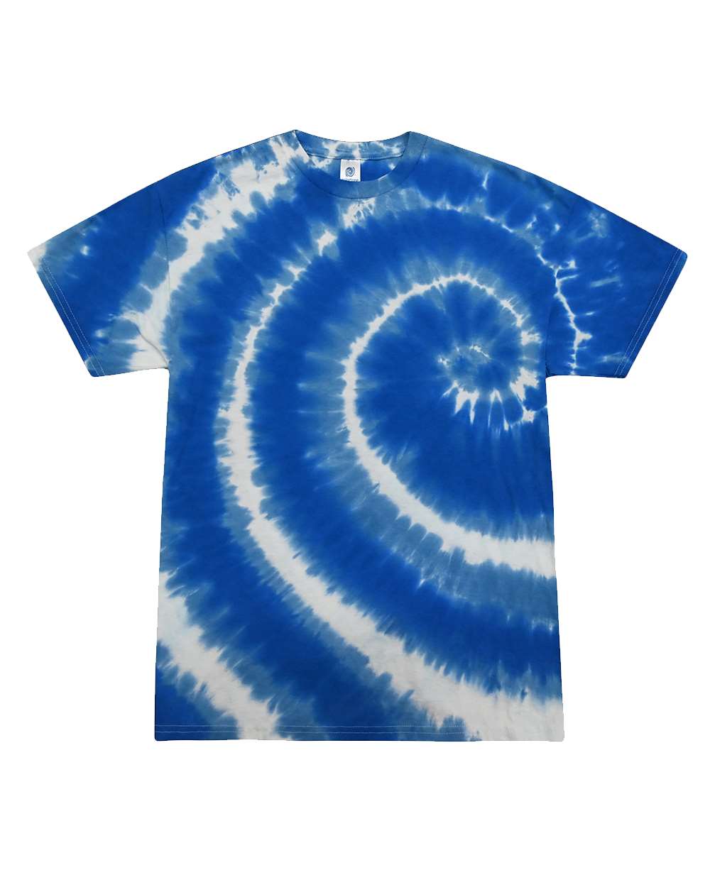 Youth Multi-Color Tie-Dyed T-Shirt - Front - B11002314 - Swirl Blue