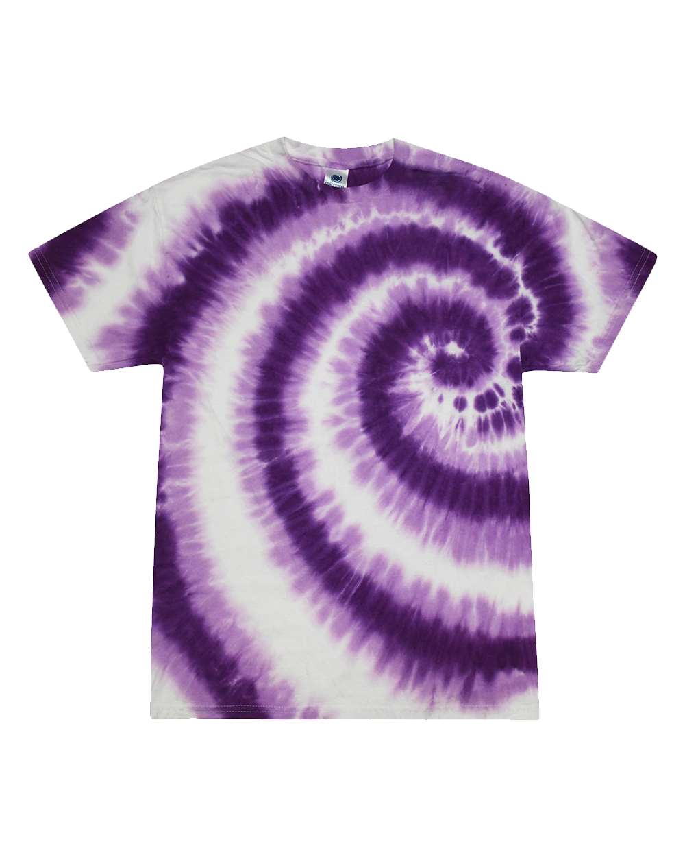 Youth Multi-Color Tie-Dyed T-Shirt - Front - B11002324 - Swirl Purple