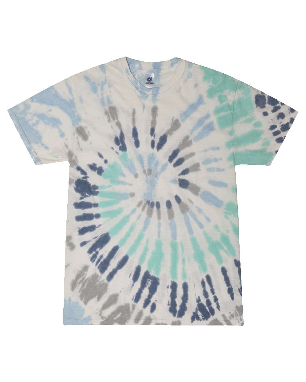 Youth Multi-Color Tie-Dyed T-Shirt - Front - B11002354 - Glacier