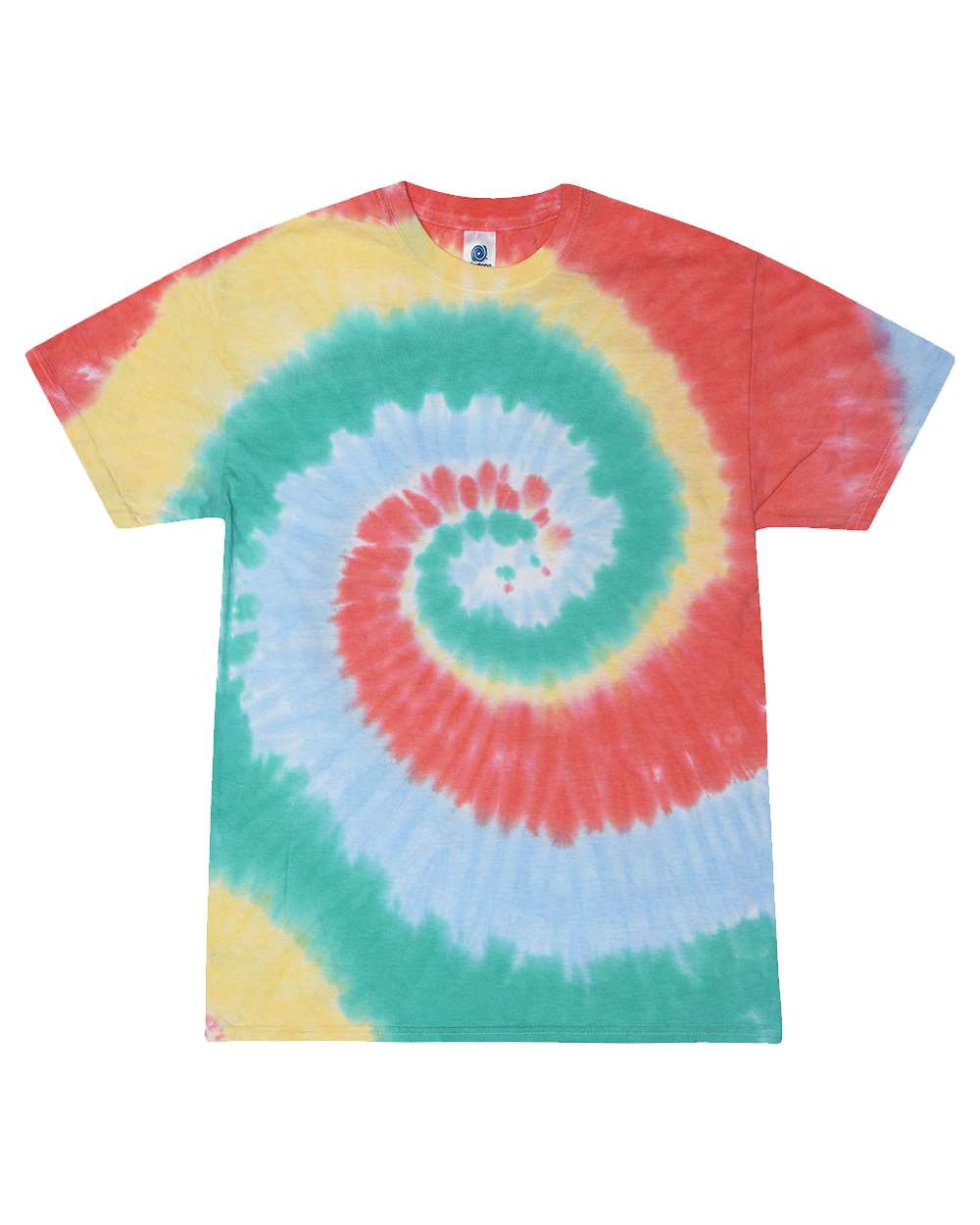 Youth Multi-Color Tie-Dyed T-Shirt - Front - B11002394 - Gum Drop