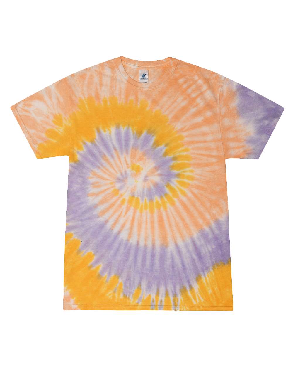Youth Multi-Color Tie-Dyed T-Shirt - Front - B11002414 - Sunflower