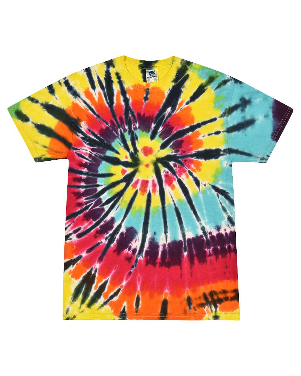 Youth Multi-Color Tie-Dyed T-Shirt - Front - B11002474 - Lava Lamp