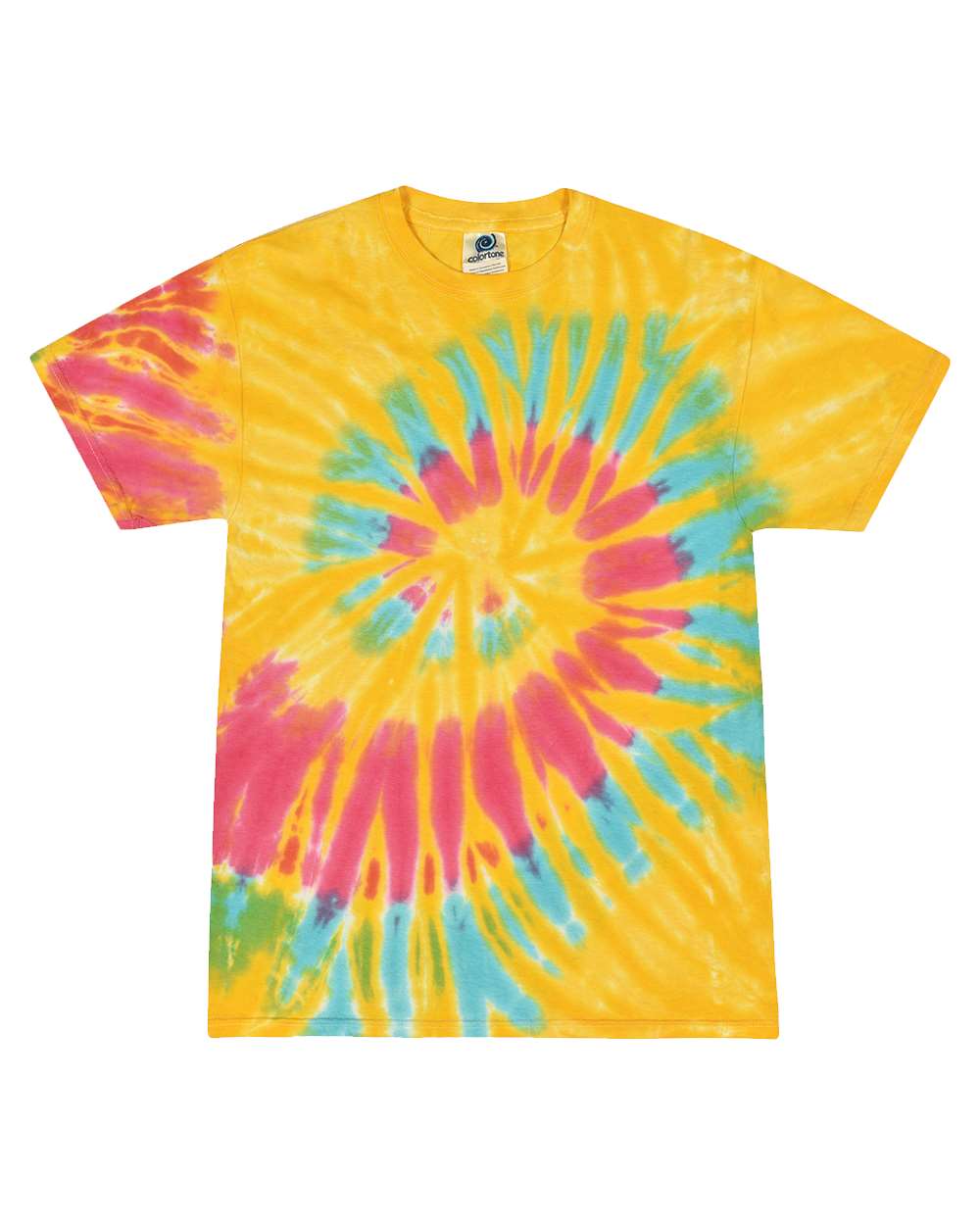 Youth Multi-Color Tie-Dyed T-Shirt - Front - B11002514 - Aurora