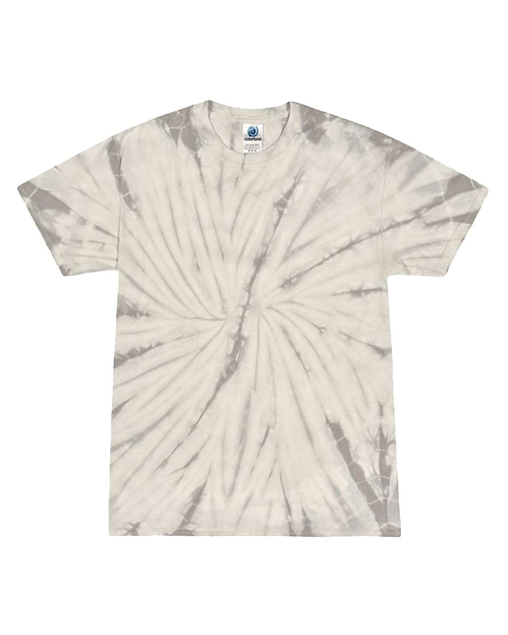 Youth Multi-Color Tie-Dyed T-Shirt - Front - B11002534 - Spider Silver