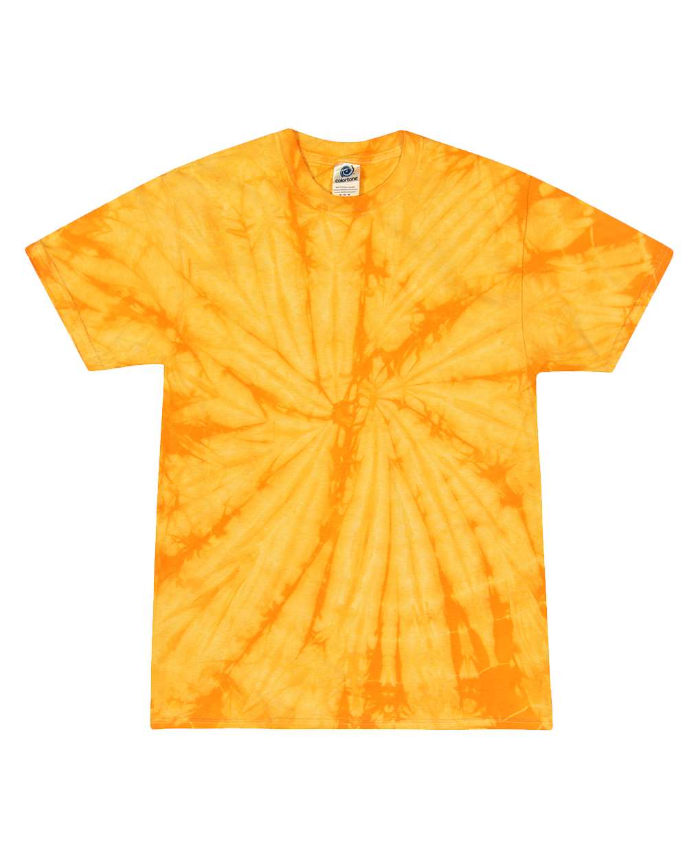 Youth Multi-Color Tie-Dyed T-Shirt - Front - B11002544 - Spider Gold