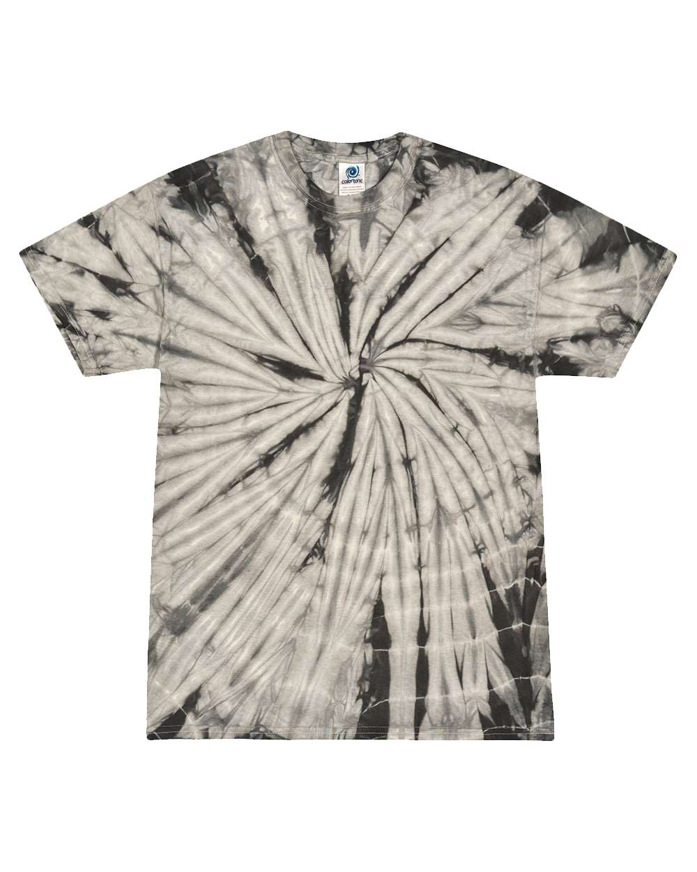 Youth Multi-Color Tie-Dyed T-Shirt - Front - B11002554 - Spider Grey