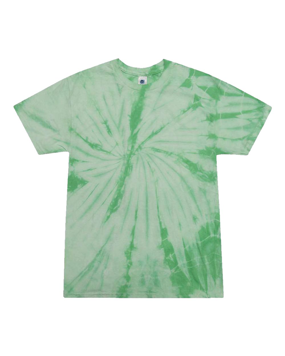 Youth Multi-Color Tie-Dyed T-Shirt - Front - B11002604 - Spider Mint