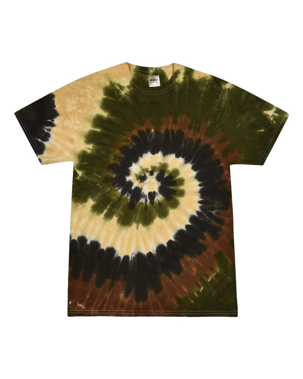 Youth Multi-Color Tie-Dyed T-Shirt - Front - B11002624 - Camo Swirl