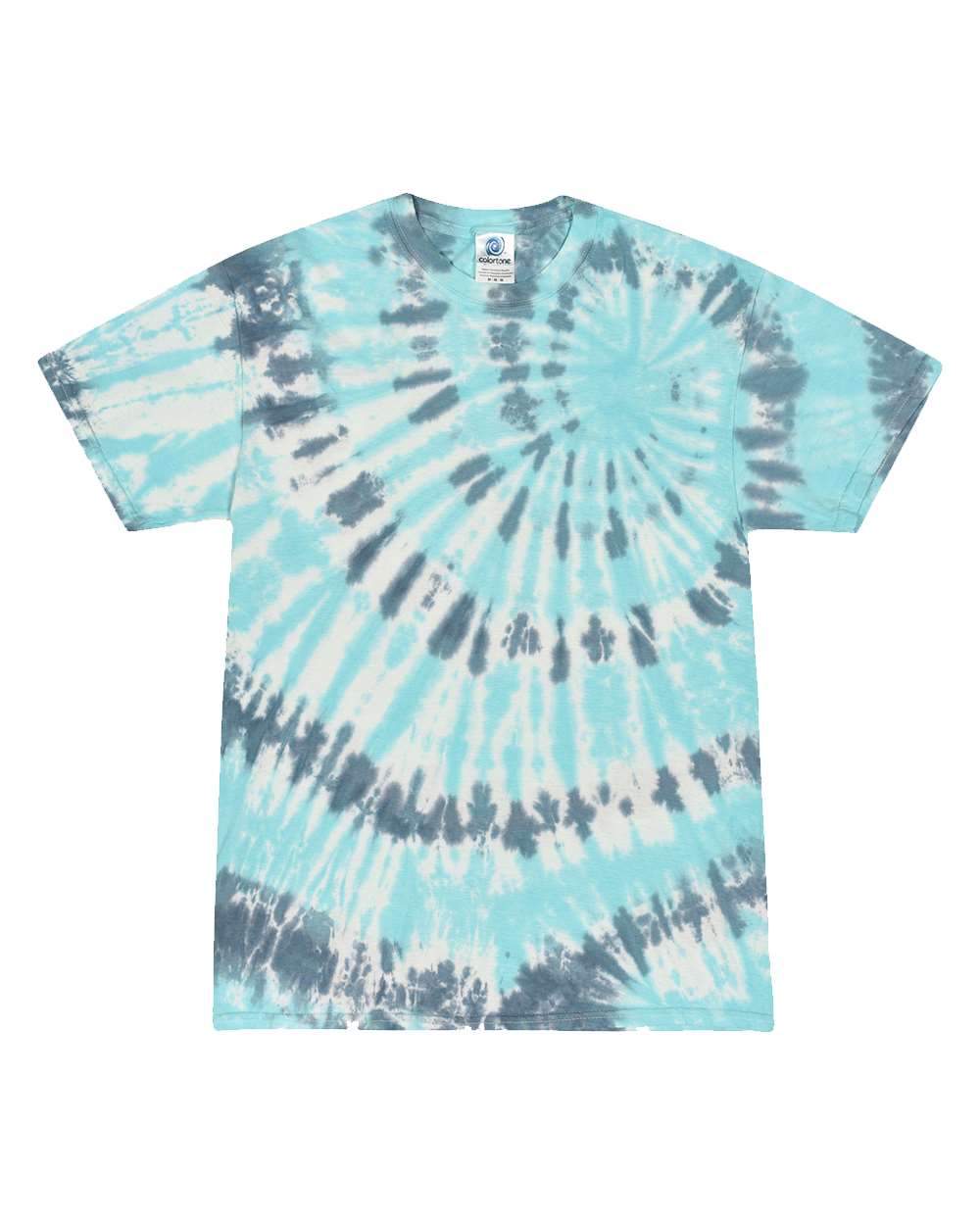 Youth Multi-Color Tie-Dyed T-Shirt - Front - B11002654 - Coral Reef