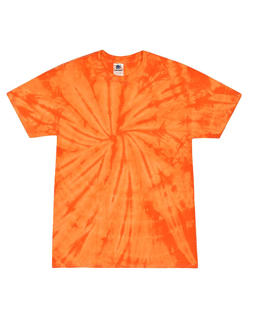 Youth Multi-Color Tie-Dyed T-Shirt - Front - B11002664 - Spider Orange