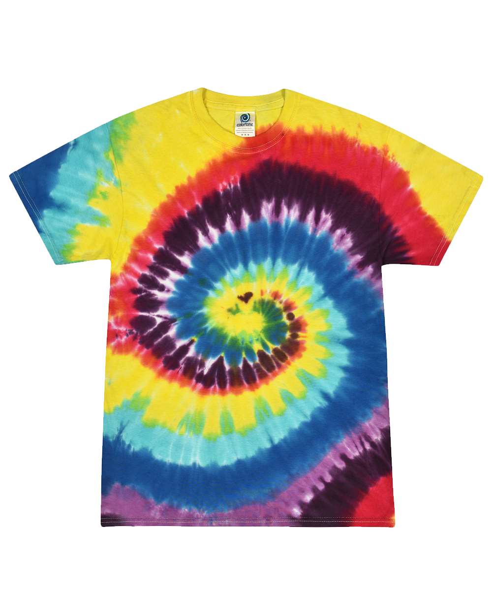Youth Multi-Color Tie-Dyed T-Shirt - Front - B11002684 - Carnival