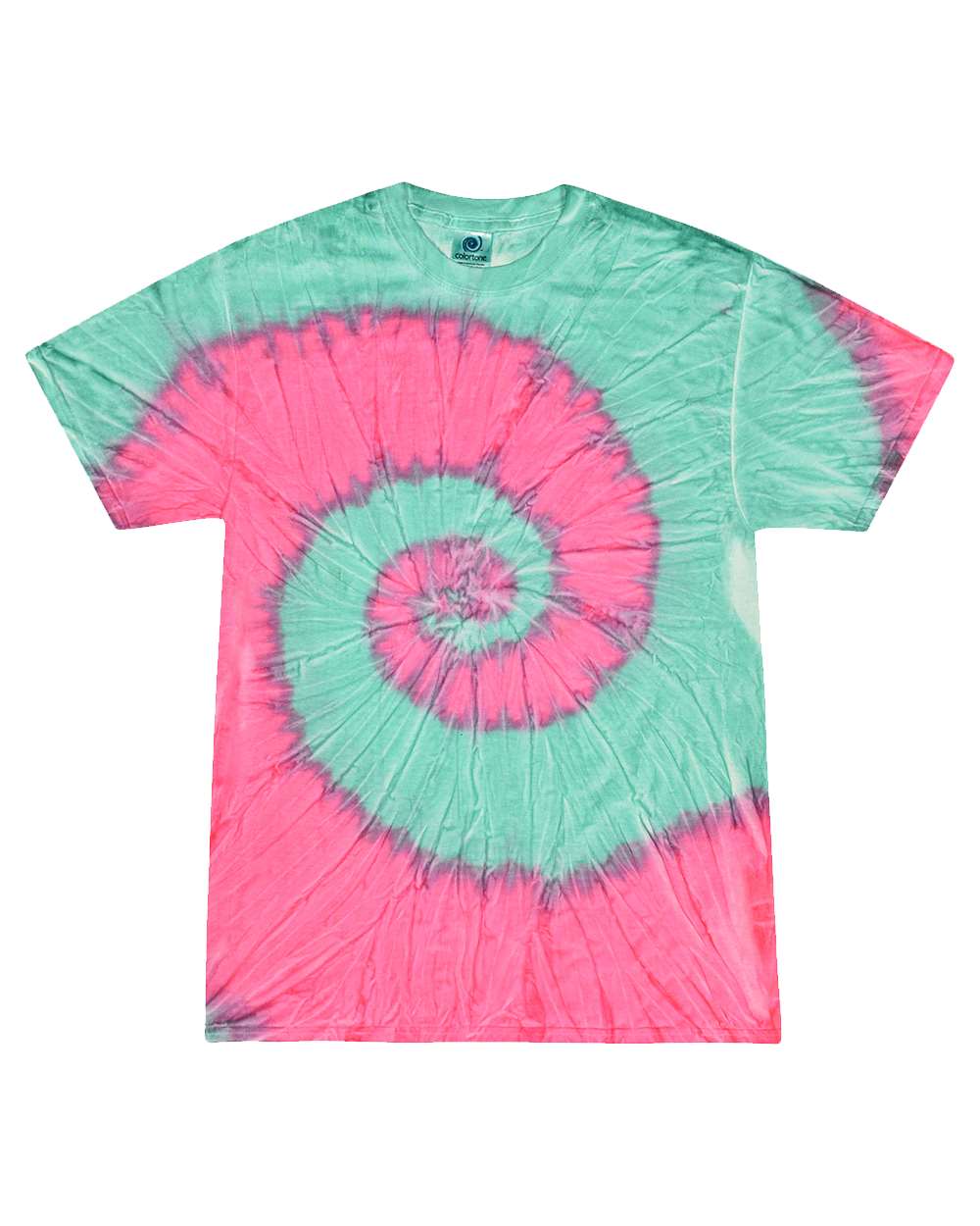 Youth Multi-Color Tie-Dyed T-Shirt - Front - B11002694 - Mint Fusion