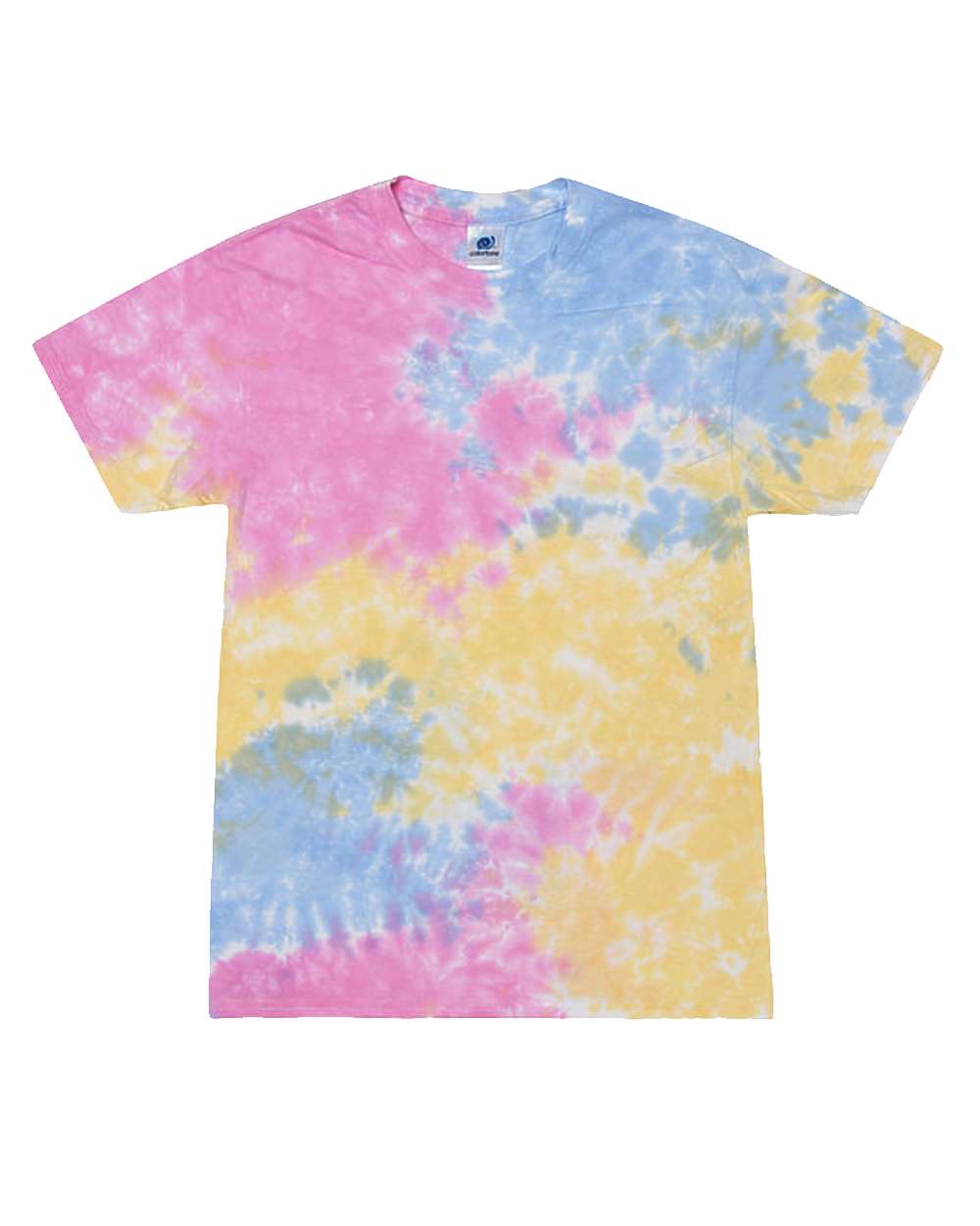 Youth Multi-Color Tie-Dyed T-Shirt - Front - B11002704 - Sherbet