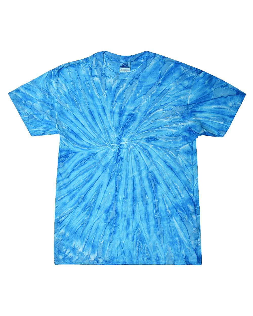 Youth Multi-Color Tie-Dyed T-Shirt - Front - B11002764 - Neon Blueberry