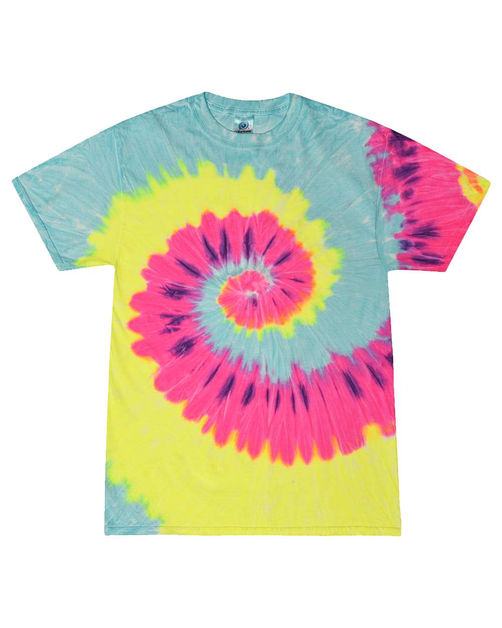 Youth Multi-Color Tie-Dyed T-Shirt - Front - B11002834 - Blast