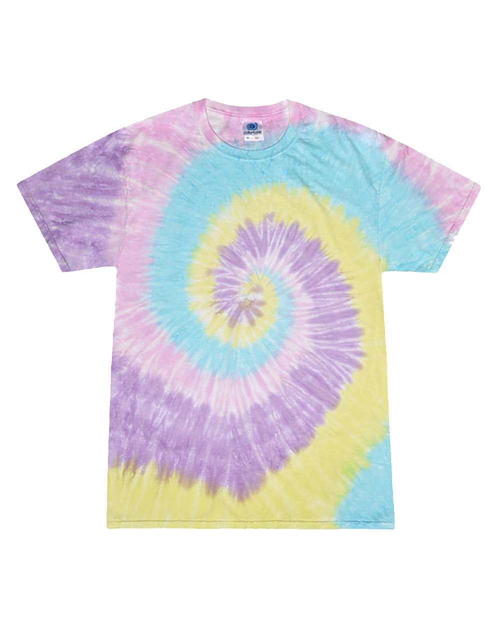 Youth Multi-Color Tie-Dyed T-Shirt - Front - B11002864 - Jellybean