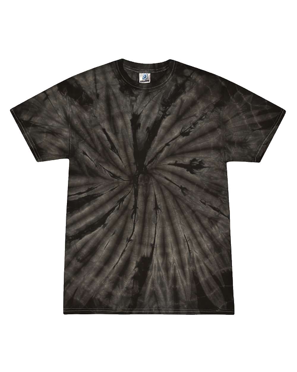 Youth Multi-Color Tie-Dyed T-Shirt - Front - B11002884 - Spider Black
