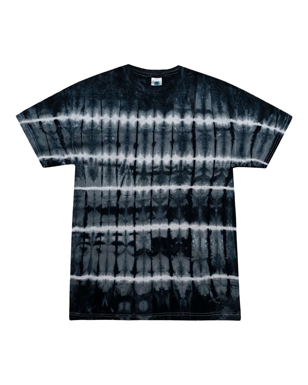 Youth Multi-Color Tie-Dyed T-Shirt - Front - B11002934 - Black Shibori