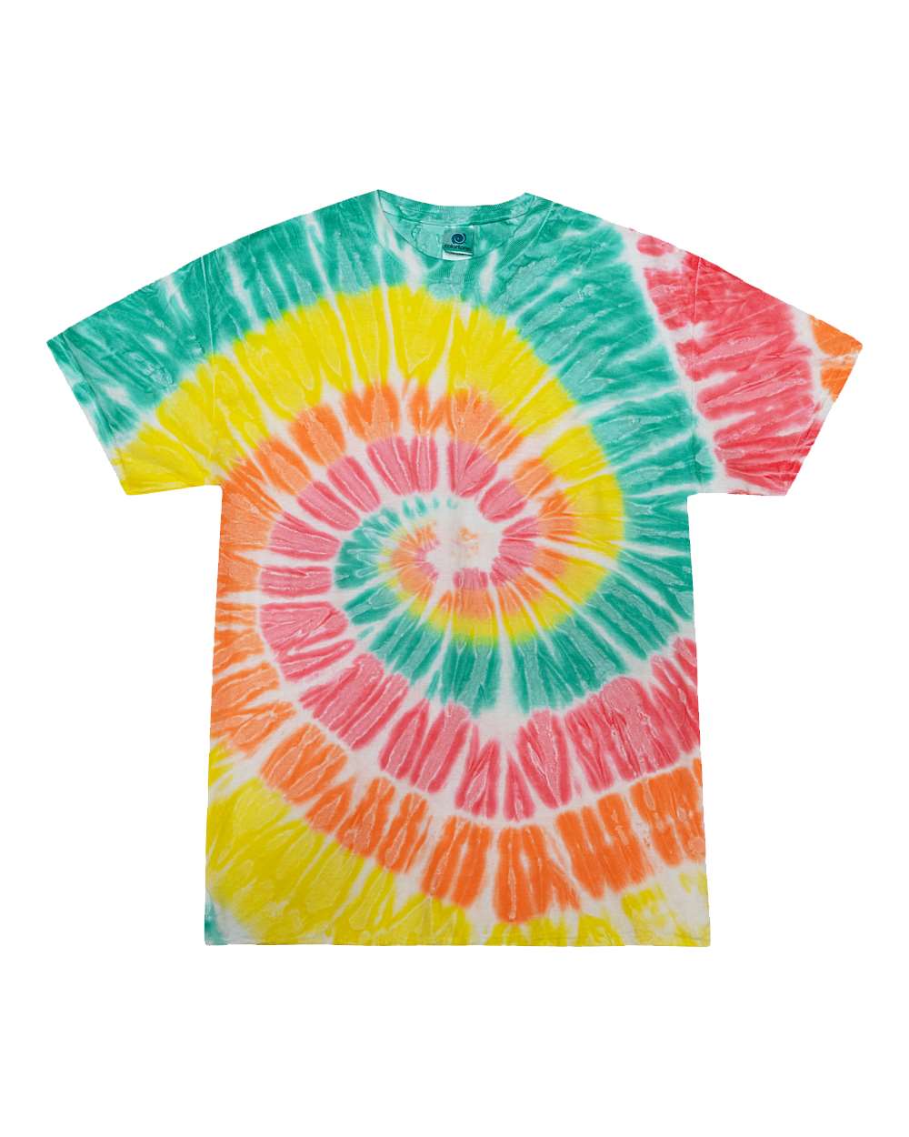 Youth Multi-Color Tie-Dyed T-Shirt - Front - B11002964 - Citrus