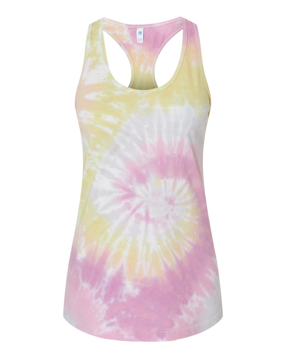 Women's Tie-Dyed Racerback Tank Top - Front - B11602272 - Desert Rose