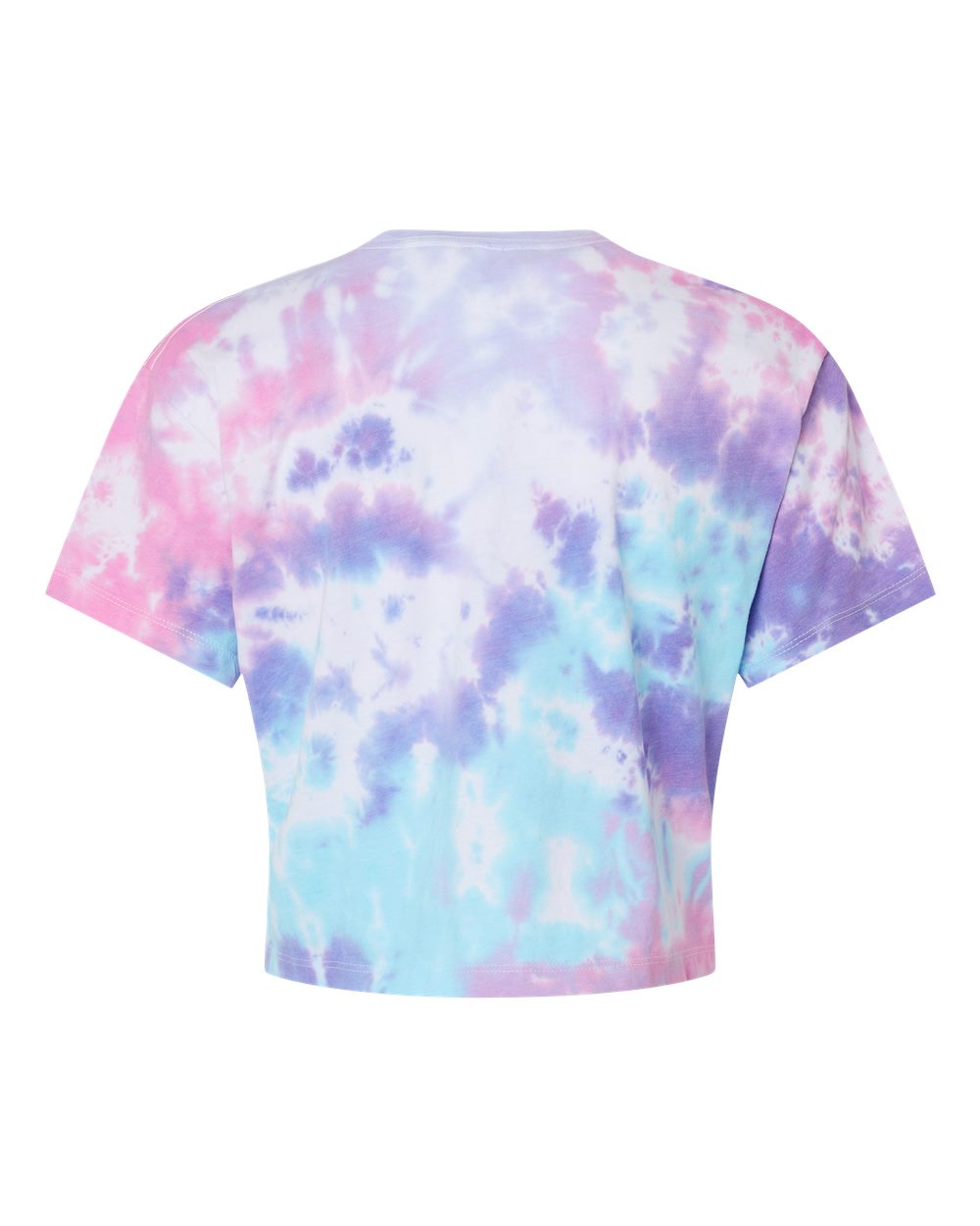 Women's Tie-Dyed Crop T-Shirt - Back - B11802302 - Cotton Candy