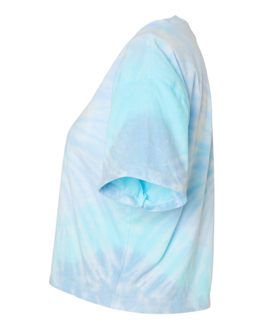 Women's Tie-Dyed Crop T-Shirt - DirectSide - B11802252 - Lagoon