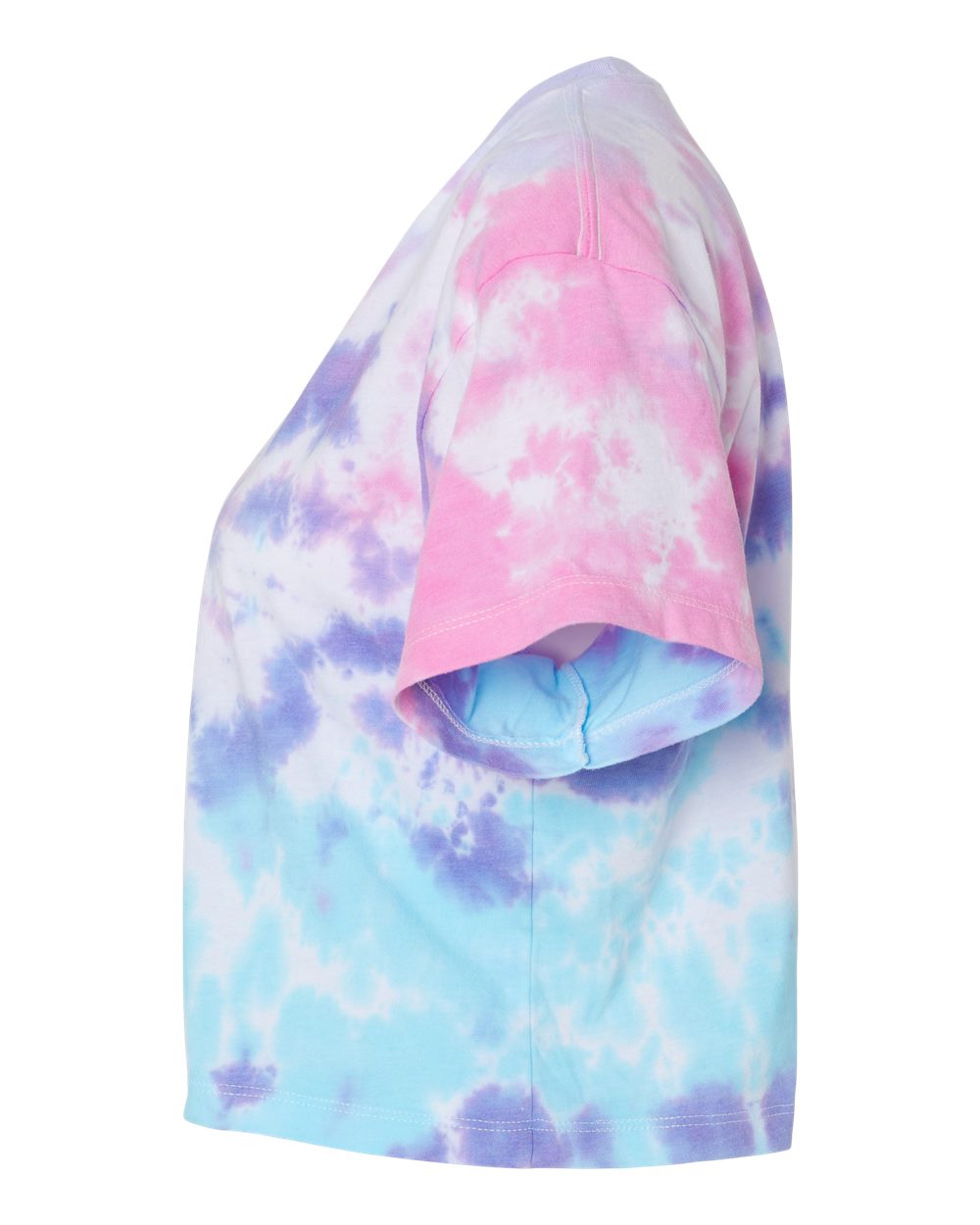 Women's Tie-Dyed Crop T-Shirt - DirectSide - B11802302 - Cotton Candy