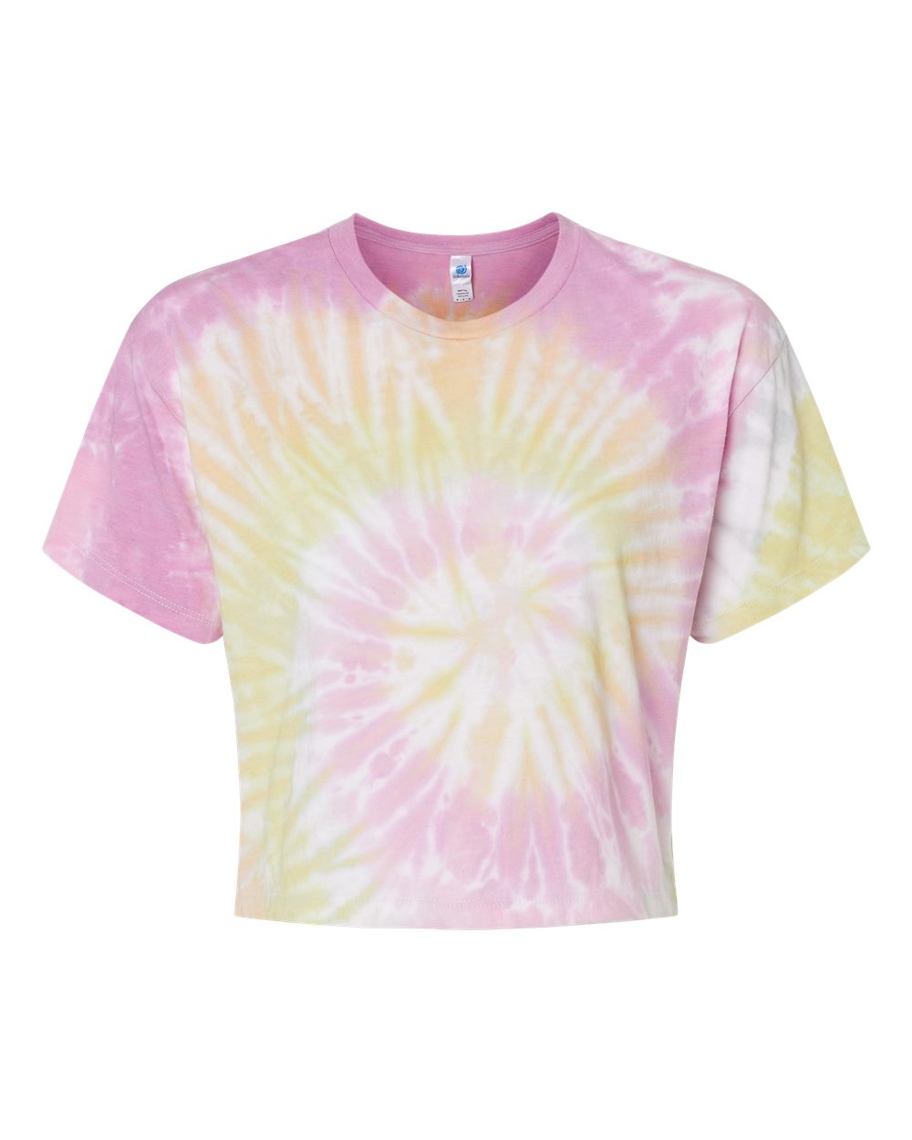 Women's Tie-Dyed Crop T-Shirt - Front - B11802272 - Desert Rose