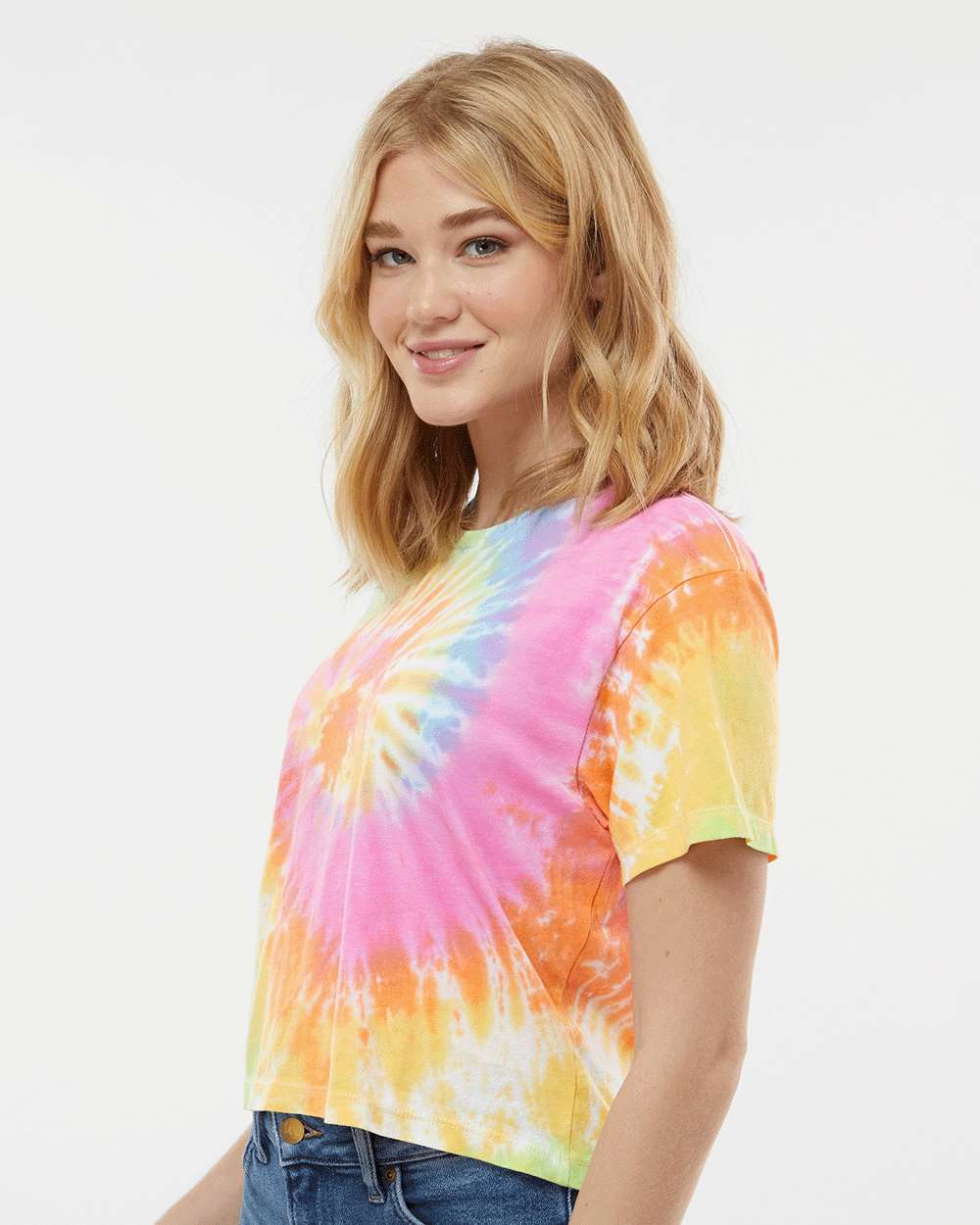 Women's Tie-Dyed Crop T-Shirt - OnModelSide - B11802692 - Eternity