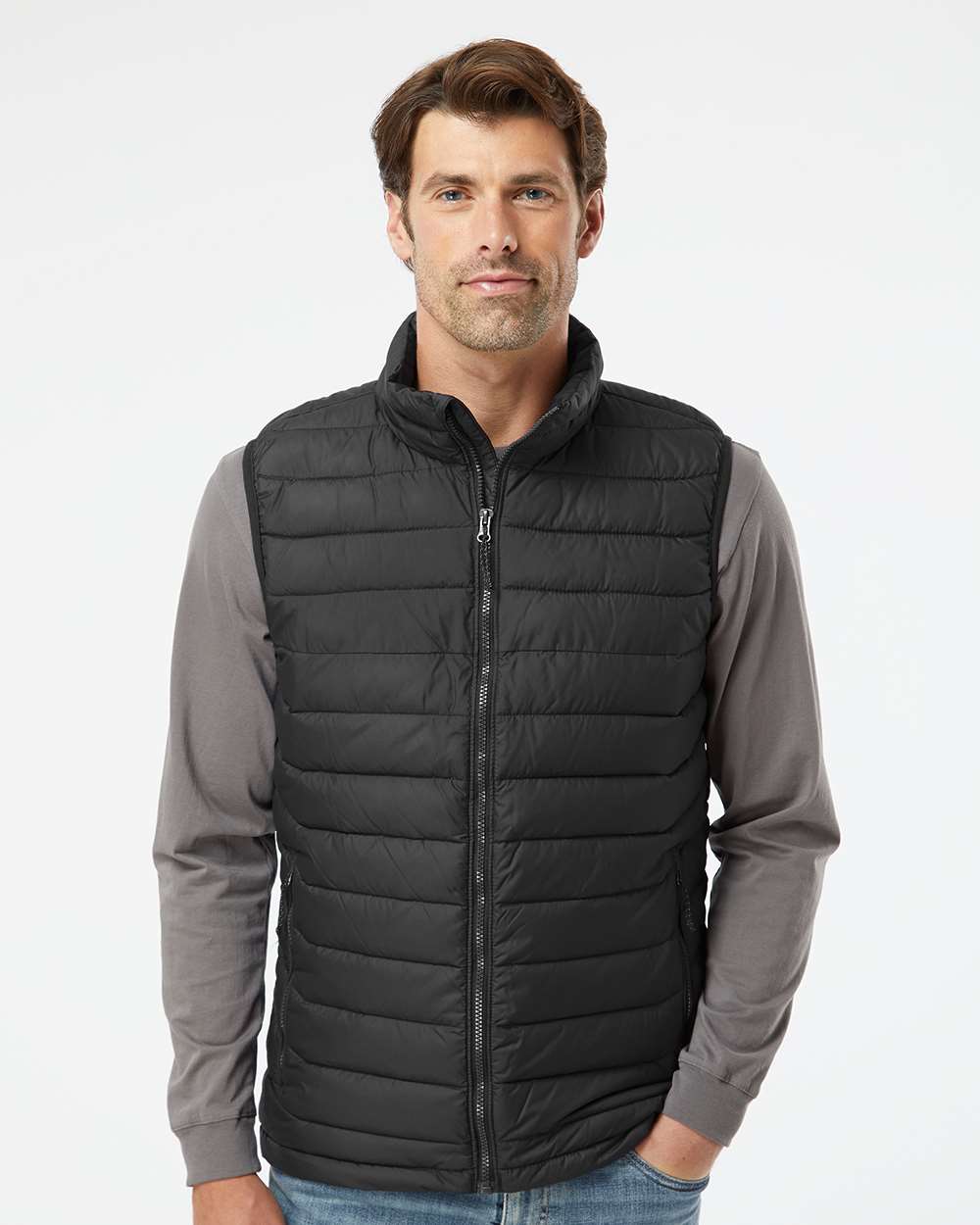 Men's Powder Lite™ II Vest - OnModelFront - B02924503 - Black
