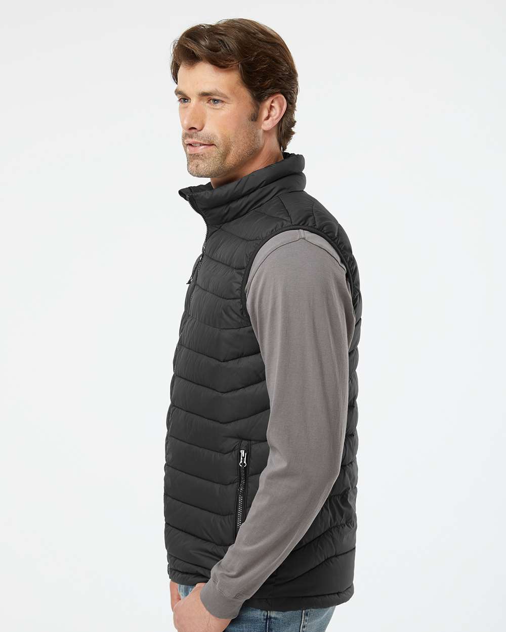 Men's Powder Lite™ II Vest - OnModelSide - B02924503 - Black