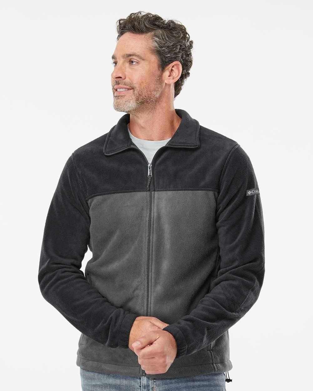 Men's Steens Mountain™ Full Zip 2.0 Jacket - OnModelFront - B09724513 - Black/ Grill