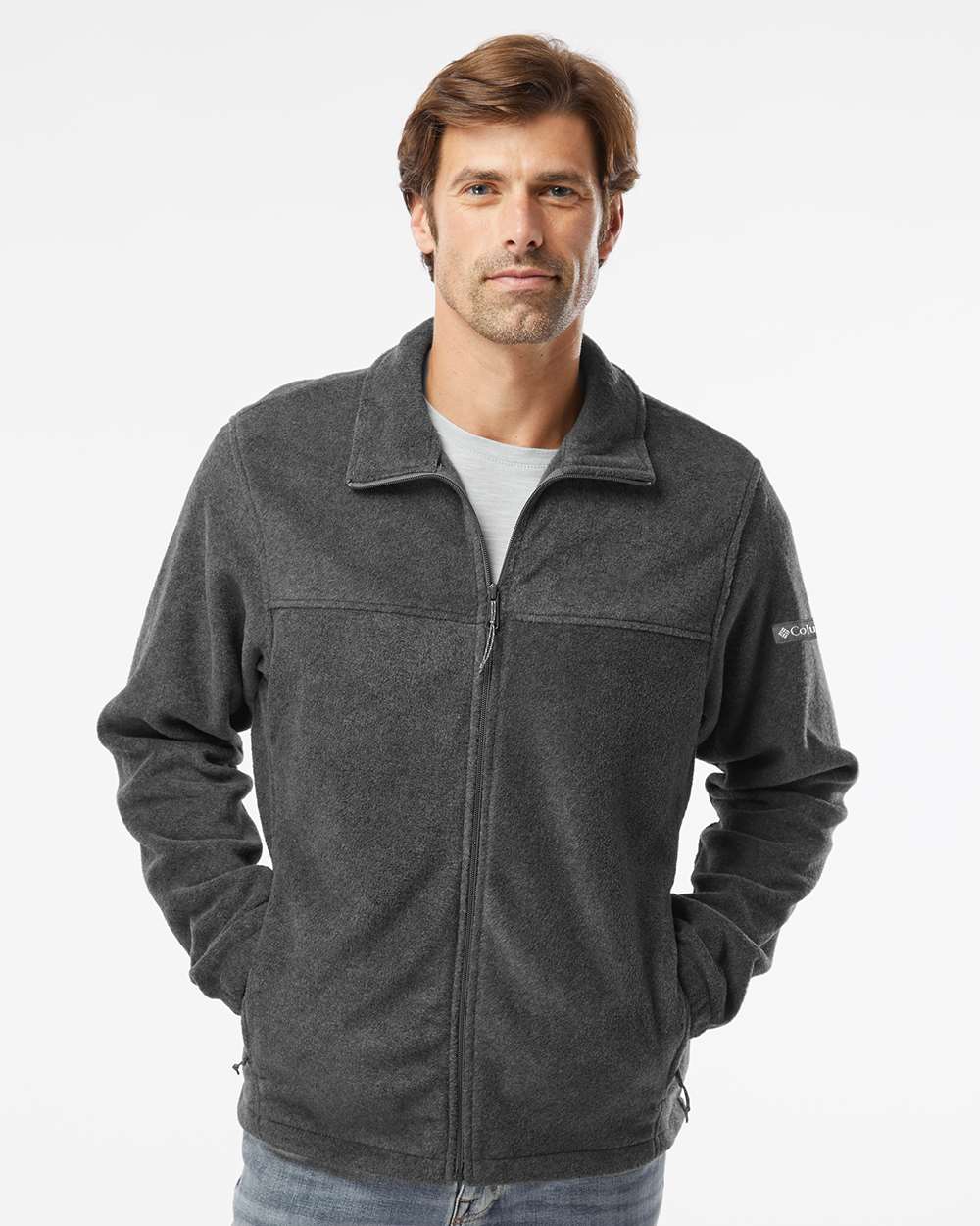 Men's Steens Mountain™ Full Zip 2.0 Jacket - OnModelFront - B09724593 - Charcoal Heather
