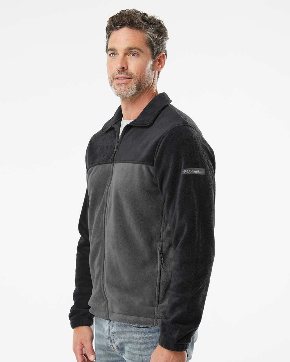 Men's Steens Mountain™ Full Zip 2.0 Jacket - OnModelSide - B09724513 - Black/ Grill